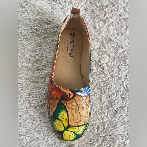 ARTISAN LEATHER ESPADRILLE LOAFER Size 8 New - Picture 6 of 12